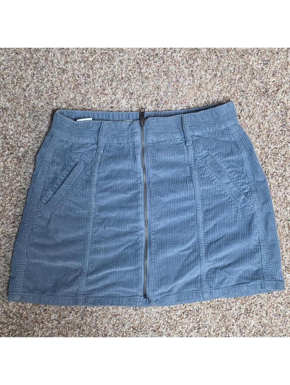American Eagle Women's Blue and Grey Skirt
